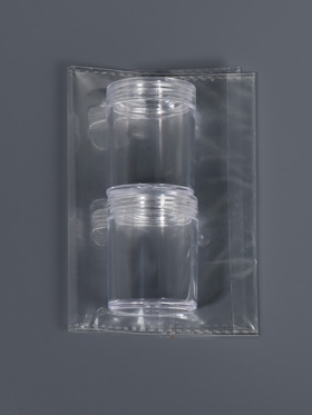 Набор баночек для мелочей, d=3.9?5 см, 2 шт., прозрачный (комплект 4 шт)