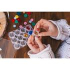 Органайзер для хранения мелочей, 12 баночек, 4.5, мл, 12.5×9.5×2 см, прозрачный - Фото 7