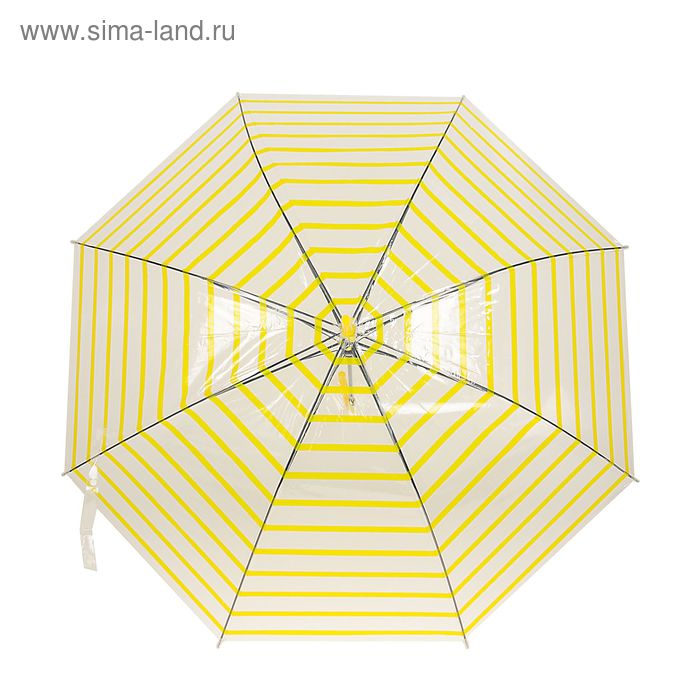 Зонт детский полуавтоматический "Полосочки", r=46см, цвет жёлтый - Фото 1