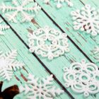 Набор для новогоднего декора "Снежинки", фетр, размер снежинки — 3,5 см, 36 шт. - Фото 6