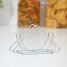 Салфетница Доляна «Полумесяц», 13.5×6×7.5 см, хромированная - Фото 2