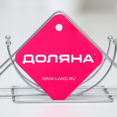 Салфетница Доляна «Полумесяц», 13.5×6×7.5 см, хромированная