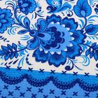 Полотенце вафельное набивное «Народные мотивы», 40х70 см, голубой, 160 гр/м, 100% хлопок - Фото 2