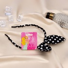 Ободок для волос Выбражулька «Веселые ушки», горох, чёрный - Фото 2