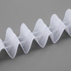 Шторная лента классическая, матовая, 2.5 см, 100±1 м, белая - Фото 3