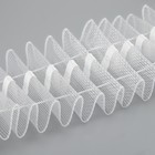 Шторная лента классическая, органза, 4 см, 50±1 м, прозрачная - Фото 2