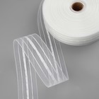 Шторная лента классическая, органза, 4 см, 50±1 м, прозрачная - Фото 4