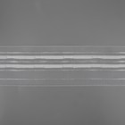Шторная лента фиксированная сборка, органза, 6 см, 50 ± 1 м, цвет прозрачный/белый - Фото 4