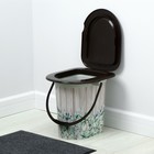 Ведро-туалет, h = 38 см, 17 л, съёмный стульчак, бежевое, крышка МИКС - Фото 1