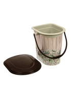 Ведро - туалет, h=38 см, 17 л, съёмный стульчак, бежевое, крышка МИКС - Фото 8