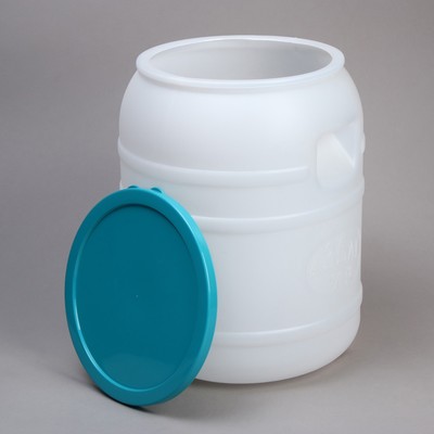 Бочка для воды пластиковая, с крышкой, 35 л, МИКС