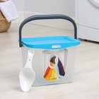 Контейнер для стирального порошка с ручкой, 6 л, голубая лагуна - Фото 2