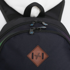 Рюкзак молодёжный, отдел на молнии, наружный карман, цвет чёрный - Фото 3