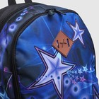 Рюкзак молодёжный, отдел на молнии, наружный карман, цвет синий/чёрный - Фото 4