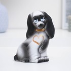 Копилка для денег «Пудель», керамика, чёрно-белый, 12×7×15 см - Фото 1