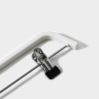 Плечики - вешалка для брюк и юбок Доляна, 37×16 см, широкие плечики, с зажимами, белые - Фото 4