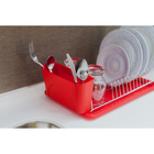 Сушилка для посуды с поддоном Доляна, 38.5×21.5×12.5 см, МИКС - Фото 4