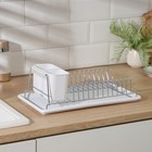 Сушилка для посуды с поддоном Доляна, 38.5×21.5×12.5 см, МИКС - Фото 7