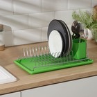 Сушилка для посуды с поддоном Доляна, 38,5×21,5×12,5 см, цвет МИКС - Фото 9