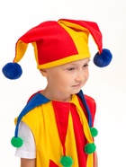 Карнавальный костюм "Арлекин", шапка, безрукавка, 5-7 лет, рост 122-134 см - фото 809628563