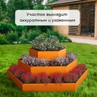 Клумба оцинкованная, 3 яруса, d = 60–100–140 см, высота бортика 45 см, оранжевая, Greengo - Фото 7