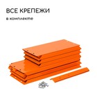 Клумба оцинкованная, 2 яруса, d=60–100 см, высота бортика 30 см, оранжевая, Greengo - Фото 6