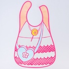 Нагрудник Крошка Я с карманом для девочки, непромокаемый, на липучке, МИКС - фото 67922990