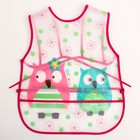 Нагрудник-фартук для кормления непромокаемый на завязках, для девочки, с карманом, МИКС - фото 42832898