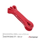 Эспандер ленточный многофункциональный ONLYTOP, 208×4.4×0.5 см, 17-54 кг, цвет красный - Фото 1