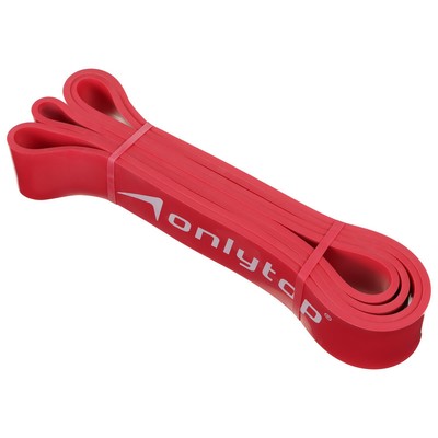 Эспандер ленточный многофункциональный ONLYTOP, 208×4.4×0.5 см, 17-54 кг, красный