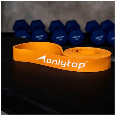 Эспандер ленточный многофункциональный ONLYTOP, 208×2.9×0.5 см, 11-36 кг, цвет оранжевый