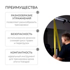 Эспандер ленточный многофункциональный ONLYTOP, 208х0,6х0,45 см, 1-10 кг, цвет жёлтый - Фото 2