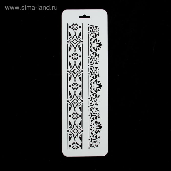 Трафарет бордюрный пластиковый  "Кайма" пластик, 10х32 см - Фото 1