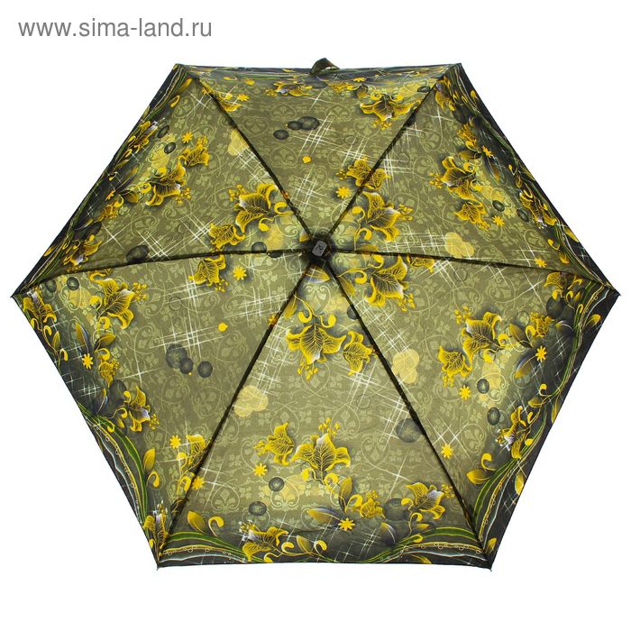 Зонт механический "Жёлтые узоры", R=48,5см - Фото 1