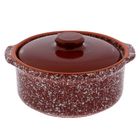 Горшок-сотейник 800 мл «Мрамор коричневый» - Фото 1