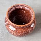 Горшочек традиционный «Мрамор коричневый», 0,6 л - фото 9301453