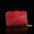 Клатч женский на фермуаре, 1 отдел, цепочка, цвет красный - Фото 2