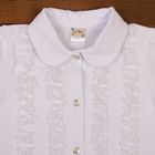 Блузка для девочки, рост 134 см, цвет белый 690/1-AZ - Фото 2