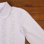 Блузка для девочки, рост 134 см, цвет белый 690/1-AZ - Фото 3