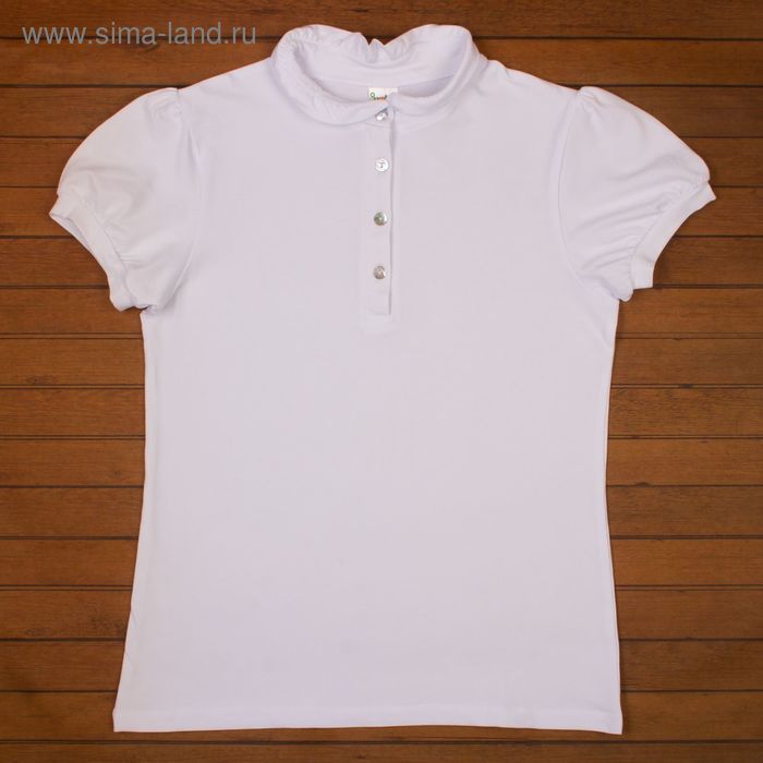 Блузка для девочки, рост 140 см, цвет белый 693-AZ - Фото 1