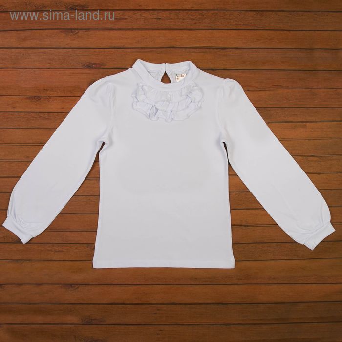 Блузка для девочки, рост 122 см, цвет белый 694-AZ - Фото 1