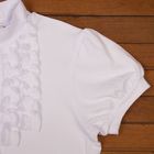 Блузка для девочки, рост 122 см, цвет белый 696-AZ - Фото 3