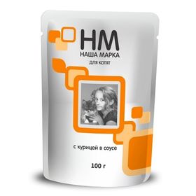 

Влажный корм «Наша Марка» для котят, курица в соусе, 100 г