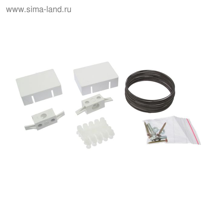 Карниз струнный, двухрядный, 10 м (ряд 5 м), пластиковый крючок - Фото 1