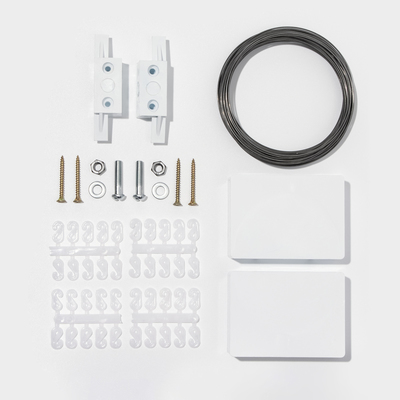 Карниз струнный, двухрядный, 10 м (ряд 5 м), пластиковый крючок