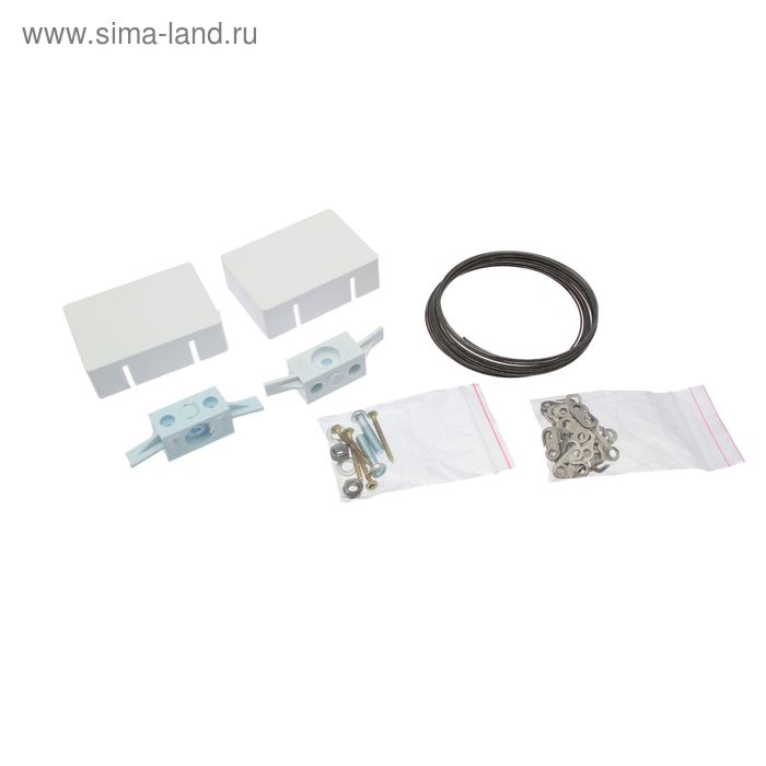 Карниз струнный, двухрядный, 3.5 м, металлический крючок - Фото 1