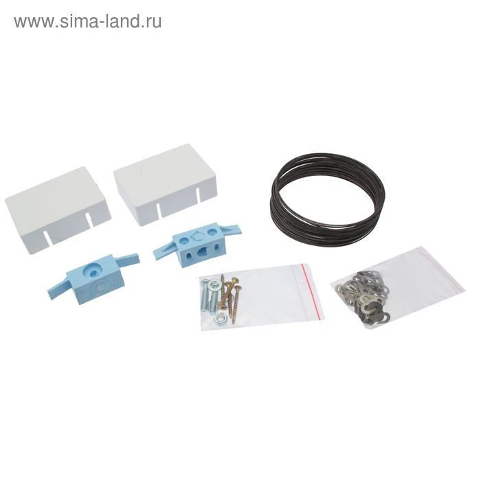 Карниз струнный, двухрядный, 5 м, металлический крючок - Фото 1