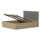 Кровать двуспальная «Клик Мебель. Оливия», с подъёмным механизмом, с ортопедическим основанием, 1600×2000 мм, цвет дуб сонома/какао рогожка - Фото 2