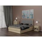 Кровать двуспальная «Клик Мебель. Оливия», с подъёмным механизмом, с ортопедическим основанием, 1600×2000 мм, цвет дуб сонома/какао рогожка - Фото 3