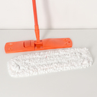 Швабра для мытья пола плоская Доляна, насадка из микрофибры 42×12 см, телескопическая ручка 78-130 см, цвет МИКС - Фото 2